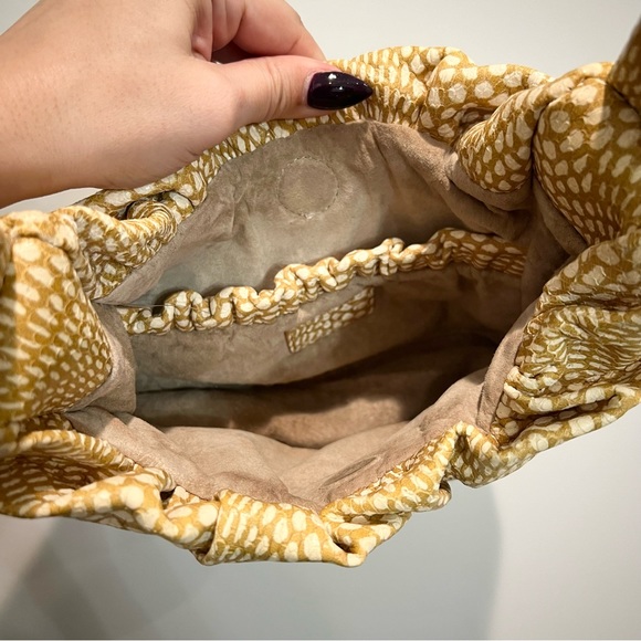 STAUD Felix Faun Purse Tan/Beige Animal Print Leather Handbag Shoulder Bag - Picture 13 of 14